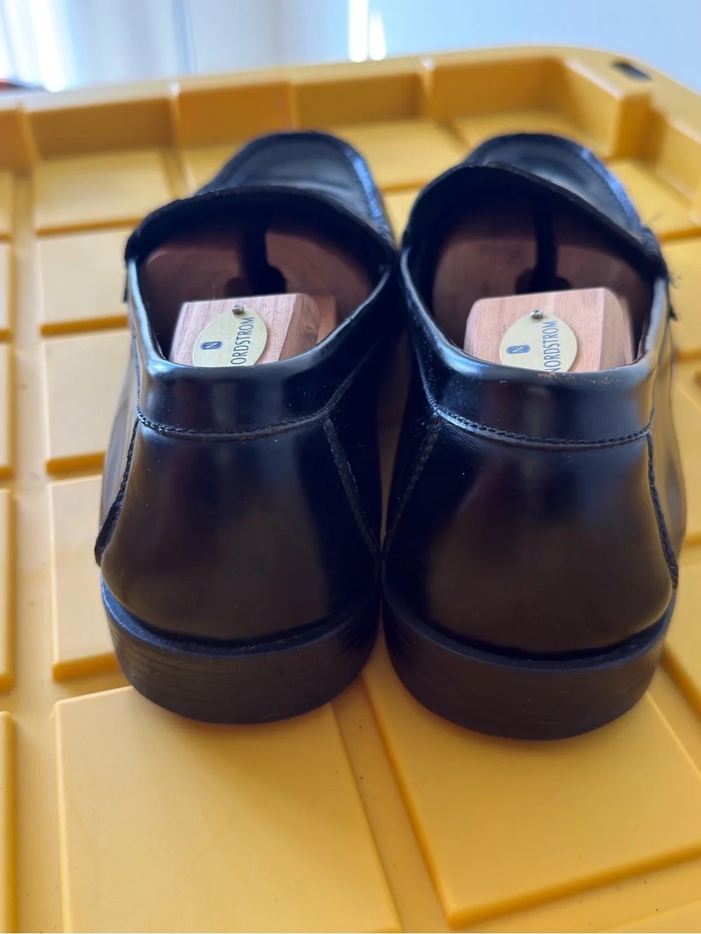 Bass Black Leather Penny Loafers